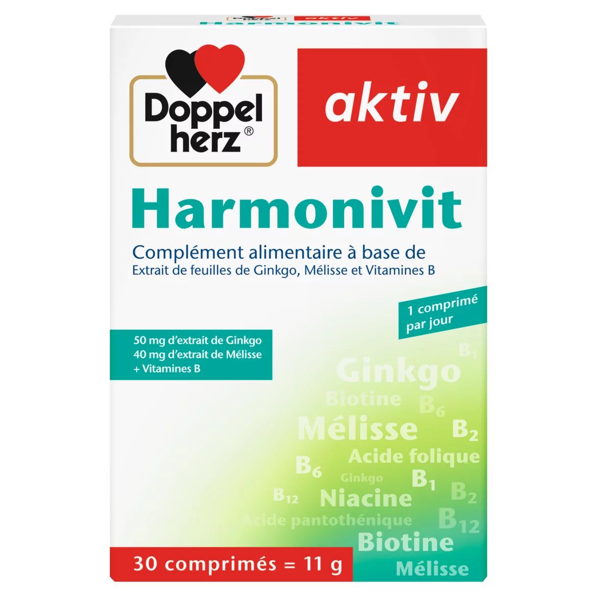 Illustration of the product packaging Doppelherz aktiv Harmonivit front view